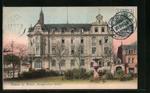 AK Essen a. Ruhr, Kruppsches Hôtel mit Garten