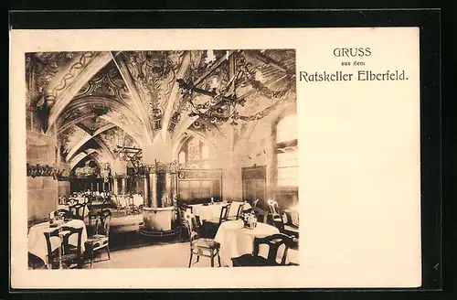 AK Elberfeld, Ratskeller, Innenansicht