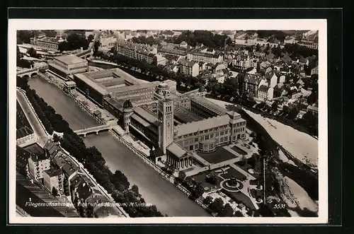 AK München, Fliegeraufnahme Deutsches Museum