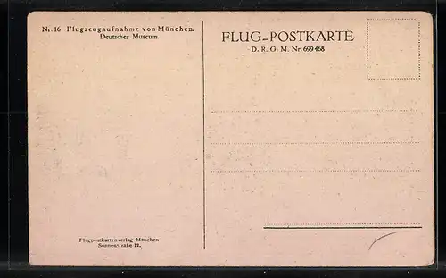 AK München, Fliegeraufnahme der Stadt mit Deutschem Museum