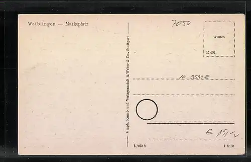 AK Waiblingen, Marktplatz