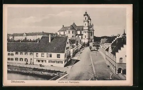 AK Ottobeuren, Kirche mit Marktplatz