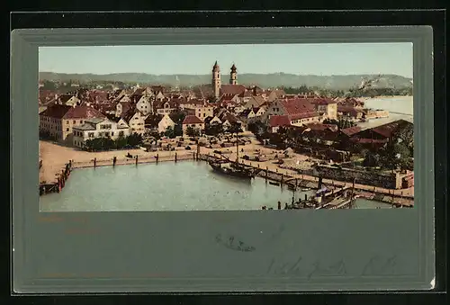 AK Lindau i. B., Hafen aus der Vogelschau