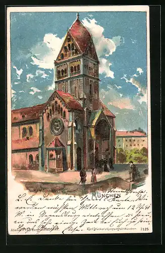 Lithographie München, St. Annakirche