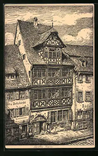 Künstler-AK Schwäbisch Hall, Renaissancehaus