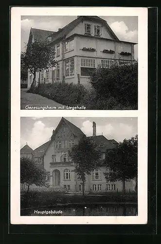 AK Lenste, Kinder- und Genesungsheim Lensterhof, Liegehalle und Hauptgebäude