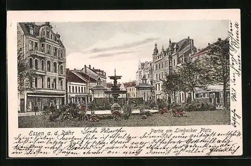 AK Essen a. d. Ruhr, Strassenpartie am Limbecker Platz