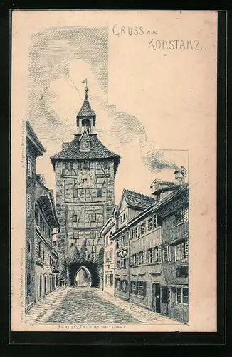 AK Konstanz, Schnetztor mit Husshaus