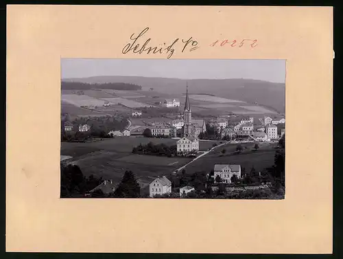 Fotografie Brück & Sohn Meissen, Ansicht Sebnitz, Ortsansicht mit katholischer Kirche