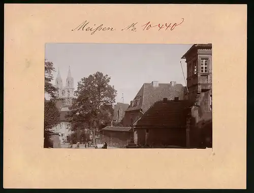 Fotografie Brück & Sohn Meissen, Ansicht Meissen i. Sa., Blick von der Fürstenschule, Essenzenfabrik Rudolf Gruner