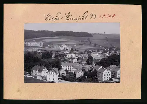 Fotografie Brück & Sohn Meissen, Ansicht Nieder-Einsiedel, Ortsansicht vom nahen Hang aus