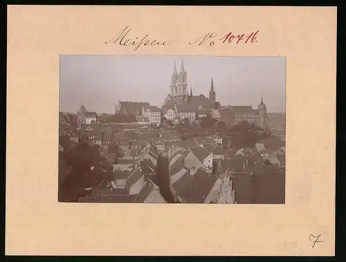 Fotografie Brück & Sohn Meissen, Ansicht Meissen i. Sa., Blick über die Stadt von der Frauenkirche aus
