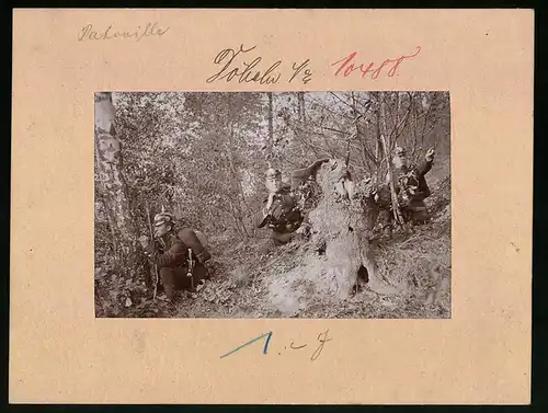 Fotografie Brück & Sohn Meissen, Ansicht Döbeln, Patrouille - Infanterie-Regiment Nr. 139