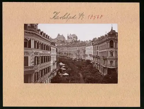 Fotografie Brück & Sohn Meissen, Ansicht Karlsbad, Obere Parkstrasse mit Bernhard's Haus