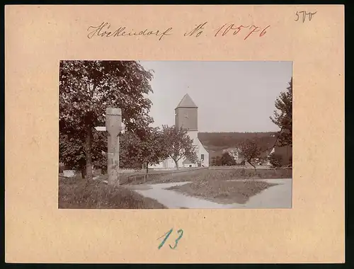 Fotografie Brück & Sohn Meissen, Ansicht Höckendorf, Partie bei der Kirche
