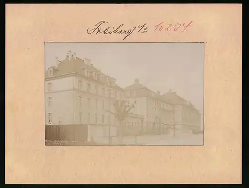 Fotografie Brück & Sohn Meissen, Ansicht Freiberg / Sachsen, Kaserne des III. Bataillon 12. Infanterie-Regiment Nr. 177