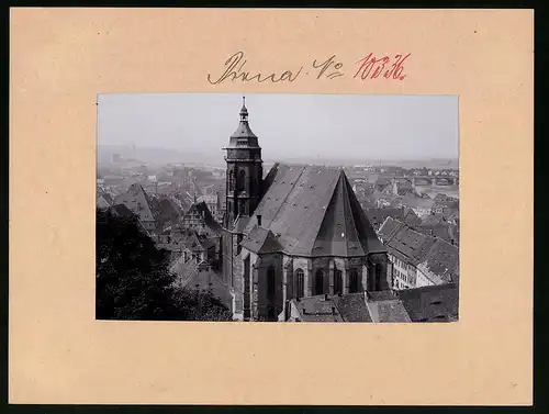 Fotografie Brück & Sohn Meissen, Ansicht Pirna, Kirche vom Sonnenstein gesehen