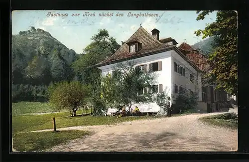 AK Ebensee, Gasthaus zur Kreh nächst den Langbathseen