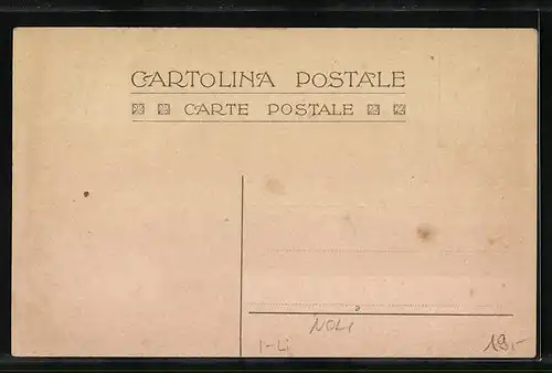 Lithographie Noli, Riviera di Ponente, Reklame für Olio Sasso