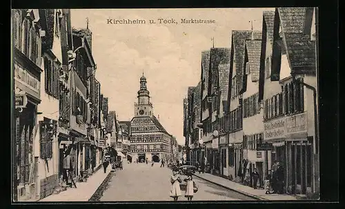 AK Kirchheim unter Teck, Marktstrasse mit Geschäften