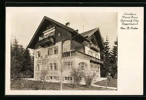 AK Garmisch /Oby., Hotel Landhaus Maria Anna, Zöppritzstrasse 4