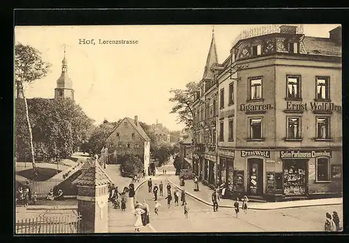 AK Hof, Passanten in der Lorenzstrasse