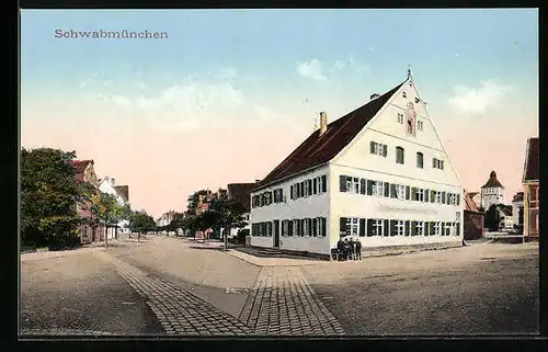 AK Schwabmünchen, Gasthaus zum goldenen Engel