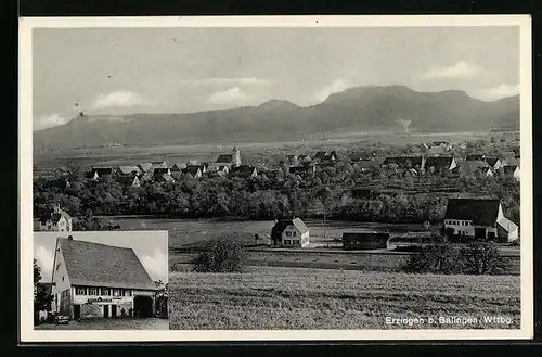 AK Erzingen b. Balingen, Totalansicht aus weiter Ferne