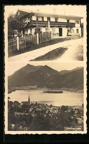 AK Schliersee, Schreinerei Alois Staudacher, Gesamtansicht aus der Vogelschau