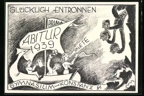Künstler-AK Konstanz, Abitur im Gymnasium 1939, Absolvia