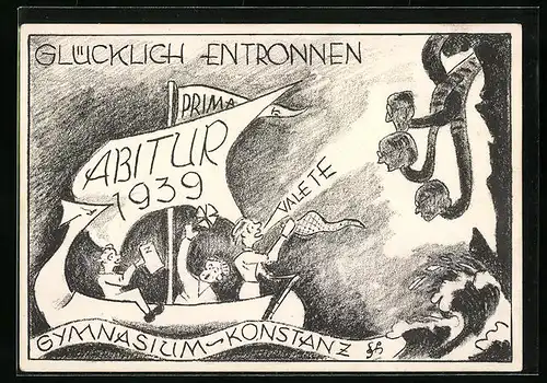 Künstler-AK Konstanz, Abitur im Gymnasium 1939, Absolvia