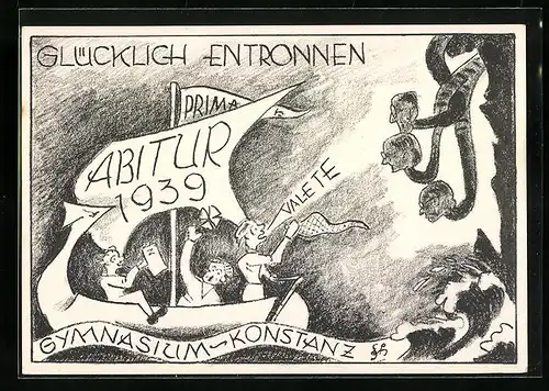 Künstler-AK Konstanz, Abitur im Gymnasium 1939, Absolvia