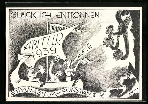 Künstler-AK Konstanz, Absolvia der Gymnasiasten im Jahr 1939