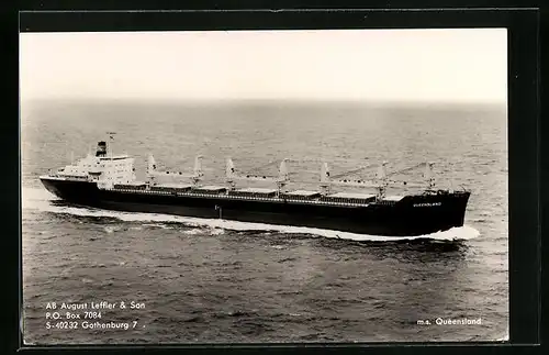 AK Handelsschiff MS Queensland auf hoher See