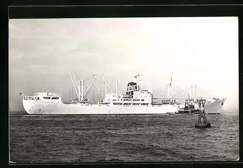 AK Englisches Handelsschiff MV Clarkforth bei der Einfahrt in den New Yorker Hafen