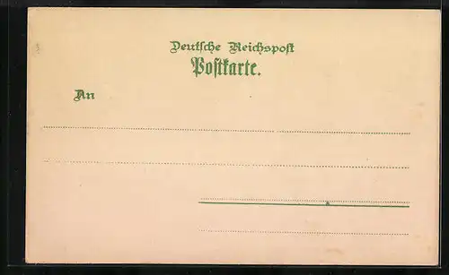 Lithographie Aachen, Totalansicht mit Dom und Pontthor