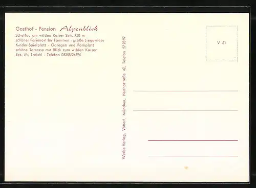 AK Scheffau am Wilden Kaiser, Gasthof-Pension Alpenblick