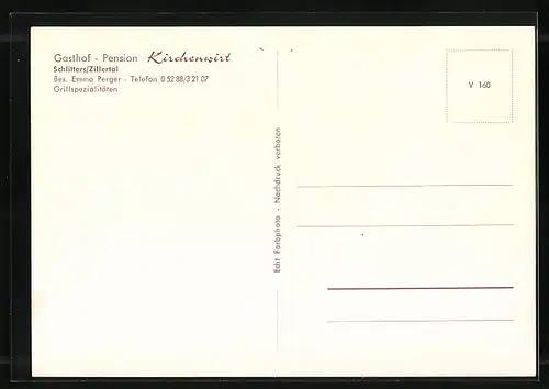AK Schlitters /Zillertal, Gasthof-Pension Kirchenwirt