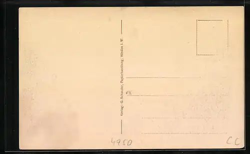 AK Minden i. W., Durchblick auf den Dom