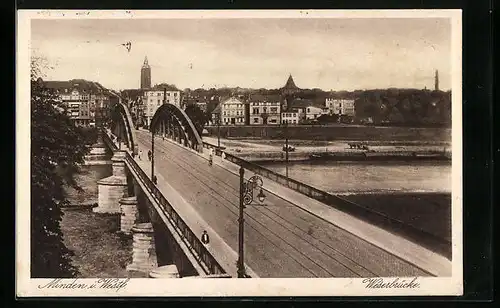 AK Minden i. W., Weserbrücke