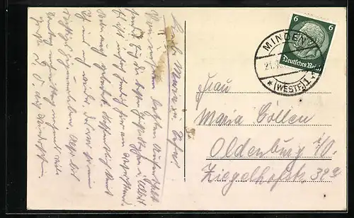 AK Minden i. W., Weserbrücke