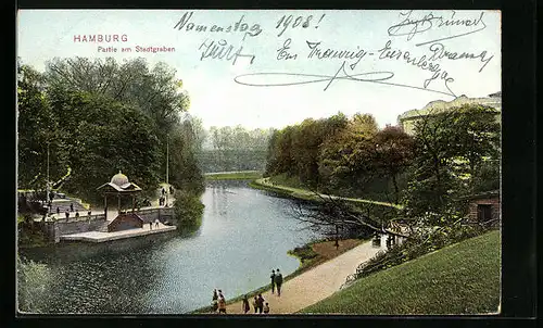 AK Hamburg, Partie am Stadtgraben