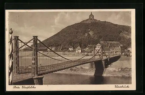 AK Porta Westfalica, Weserbrücke