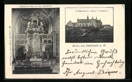 AK Dettelbach a. M., Wallfahrtskirche u. Kloster, Muttergottes-Altar mit dem Gnadenbild