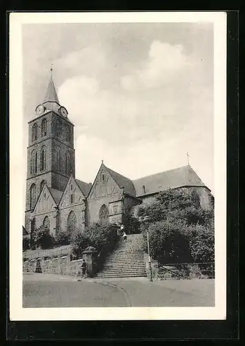 AK Minden i. W., Marienkirche im Sonnenschein
