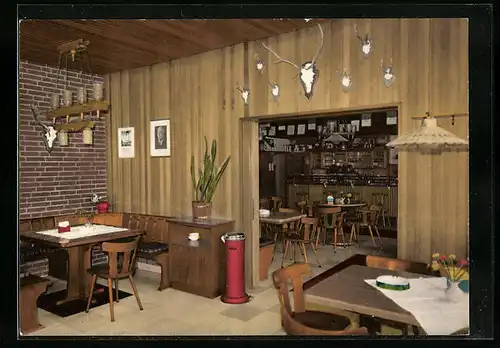 AK Frotheim, Gasthaus im Loh, Innenansicht