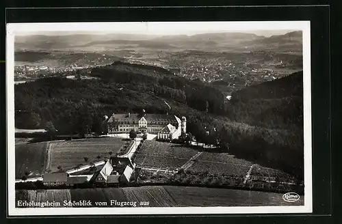 AK Schwäb. Gmünd, Erholungsheim Schönblick, Fliegeraufnahme