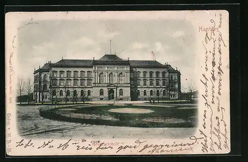 AK Hamburg, Grünanlagen vor der Gewerbeschule