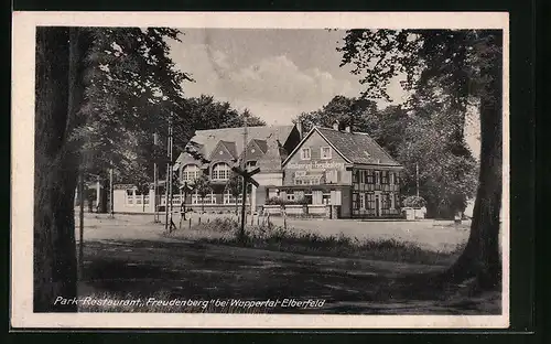 AK Wupperthal-Elberfeld, Park-Restaurant Freudenberg von der Strasse gesehen