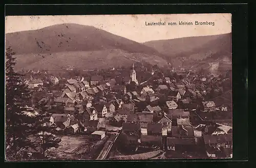 AK Lautenthal, Ortsansicht vom kleinen Bromberg gesehen